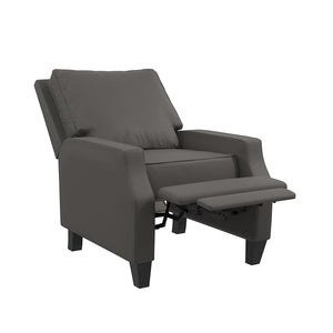 DHP Randen Pushback Recliner - Charcoal - 1-Seater