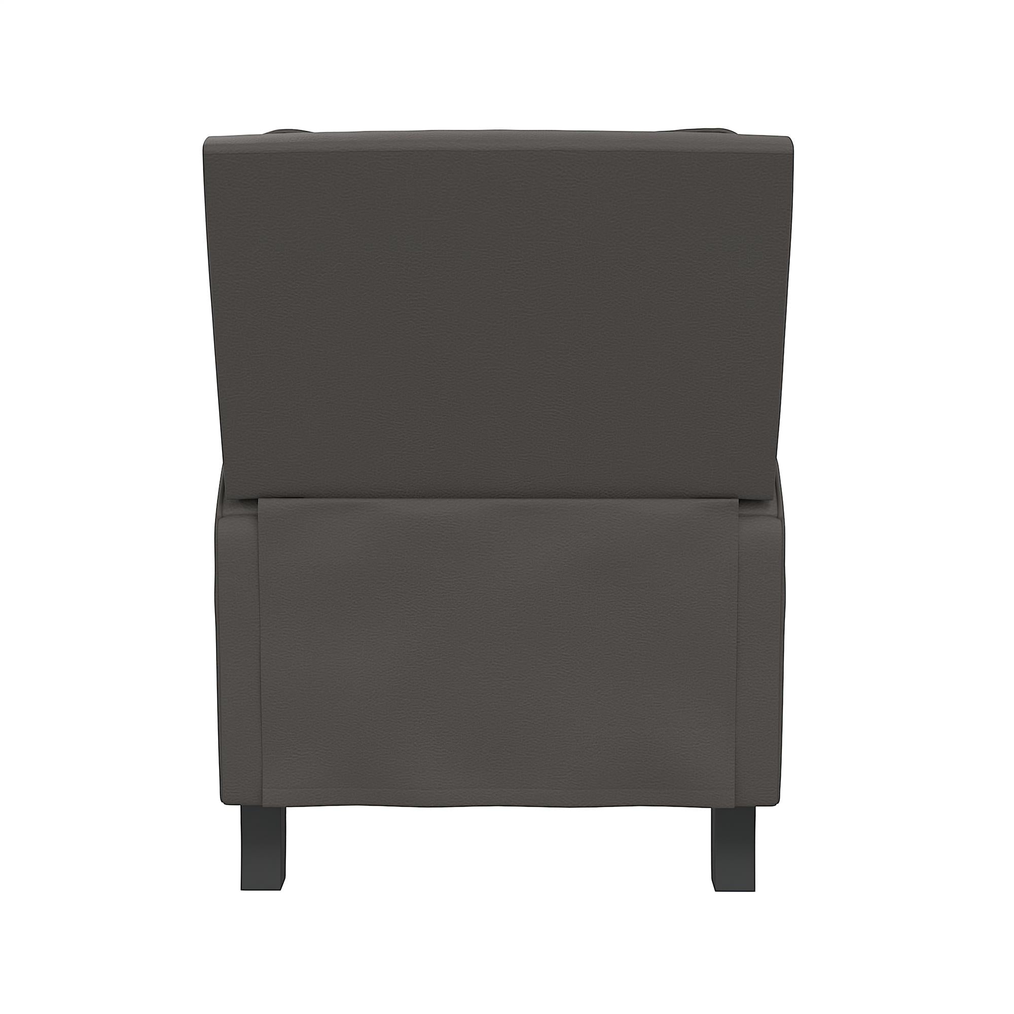 DHP Randen Pushback Recliner - Charcoal - 1-Seater