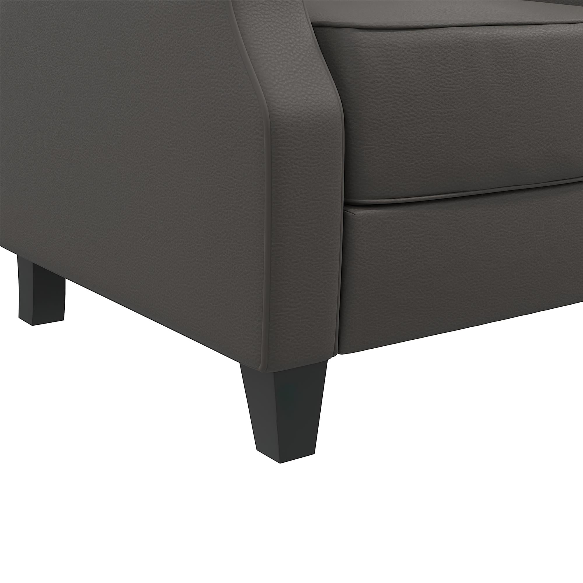 DHP Randen Pushback Recliner - Charcoal - 1-Seater