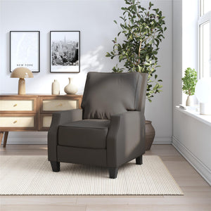 DHP Randen Pushback Recliner - Charcoal - 1-Seater