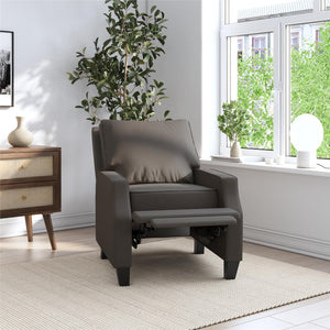 DHP Randen Pushback Recliner - Charcoal - 1-Seater