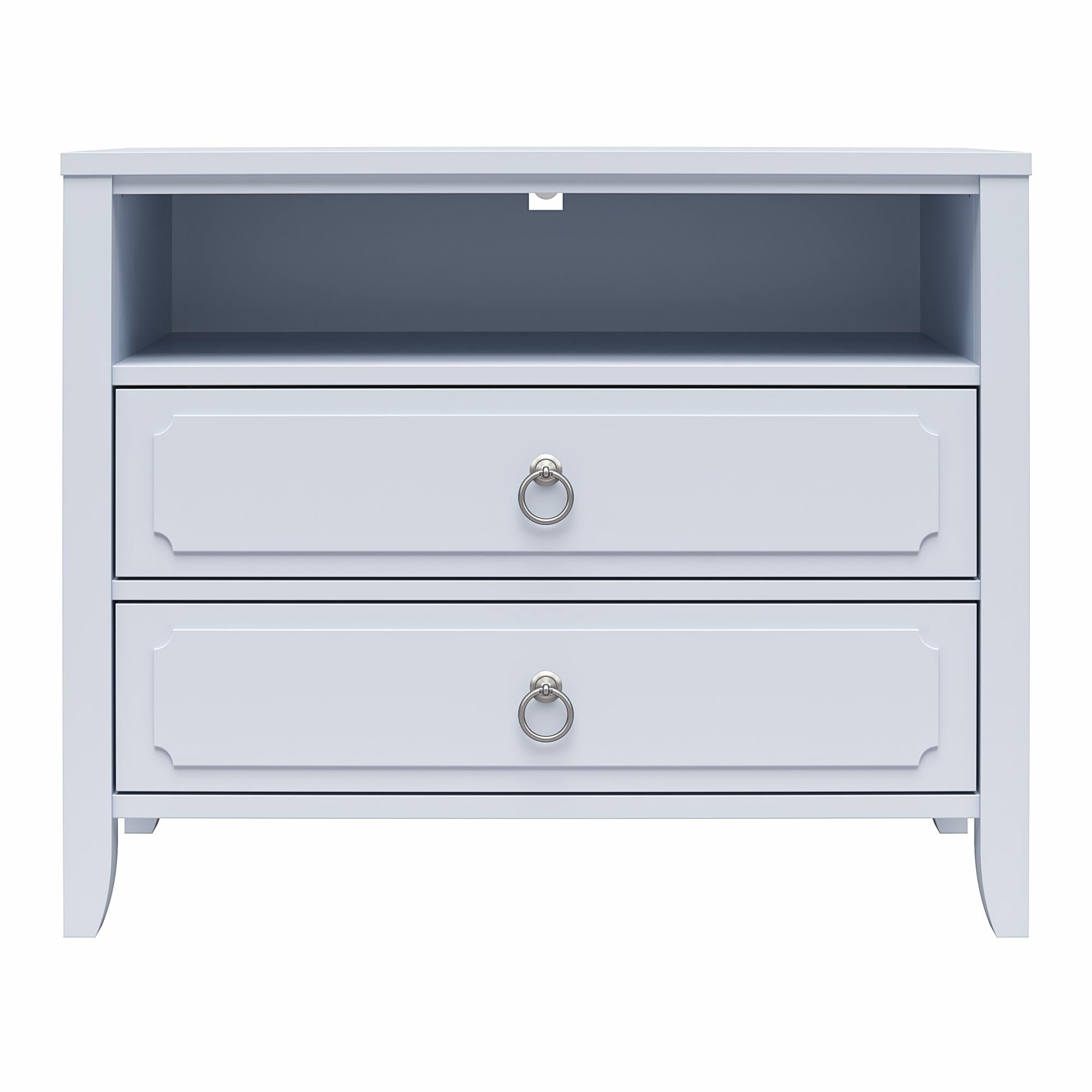 Novogratz Her Majesty 2-Drawer Nightstand, Powder Blue - Powder Blue