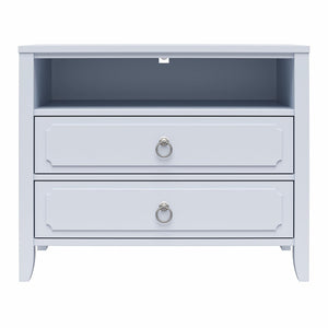 Novogratz Her Majesty 2-Drawer Nightstand, Powder Blue - Powder Blue