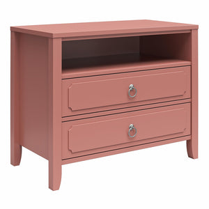 Novogratz Her Majesty 2-Drawer Nightstand, Dusty Rose - Dusty Rose