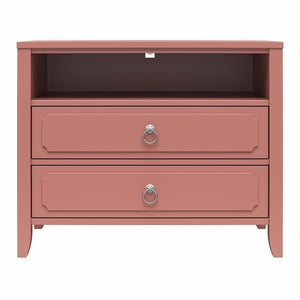 Novogratz Her Majesty 2-Drawer Nightstand, Dusty Rose - Dusty Rose