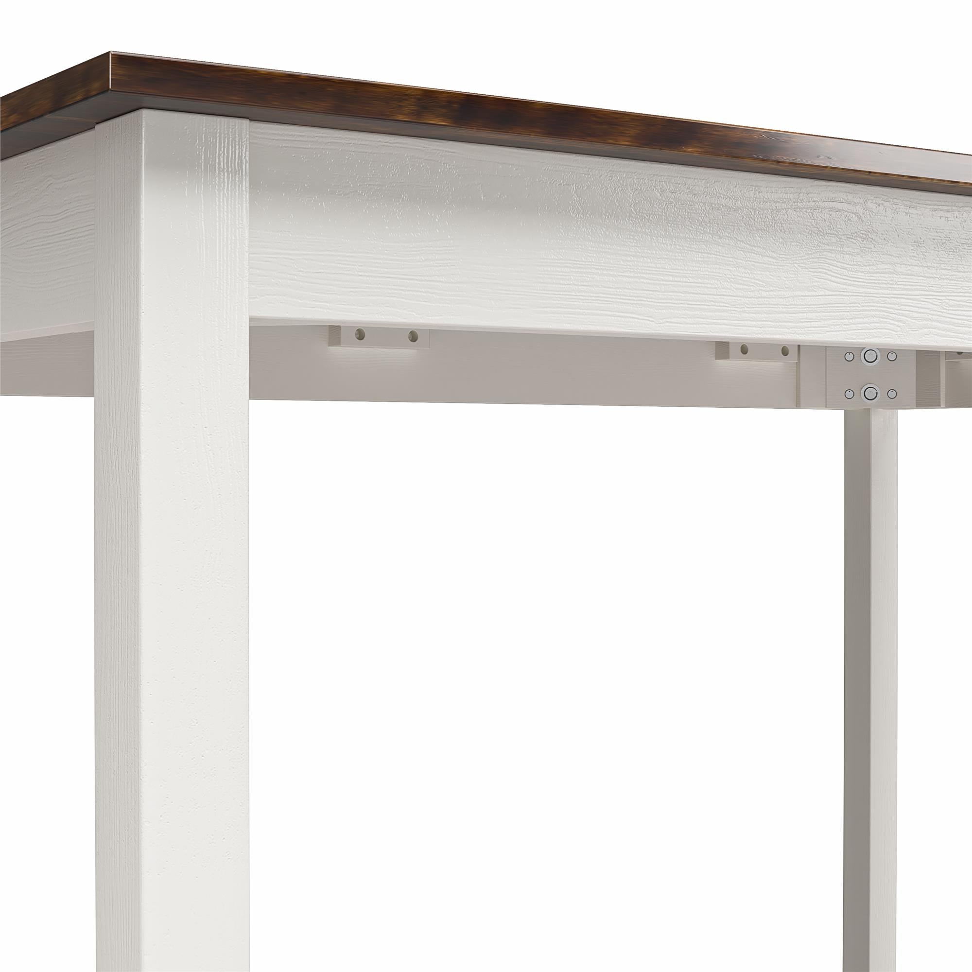 DHP Reila 5-Piece Wood Dining Set - White