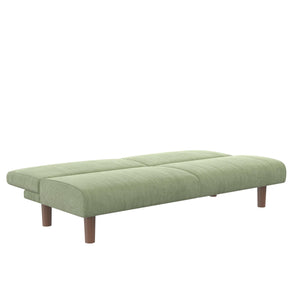DHP Myla Armless Futon Sofa Bed - Sage Green - 3-Seater