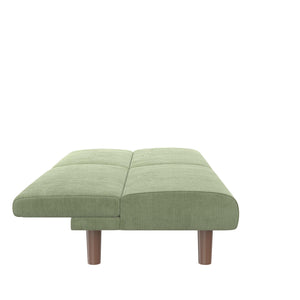 DHP Myla Armless Futon Sofa Bed - Sage Green - 3-Seater