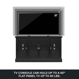 Ameriwood Home Everywhere Console for 65" TVs - Black Oak