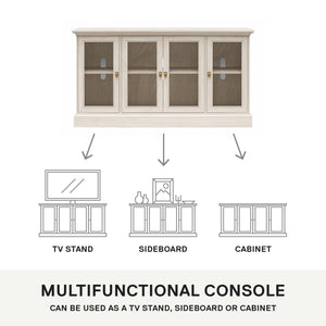 Ameriwood Home Everywhere Console for 65" TVs - White Oak