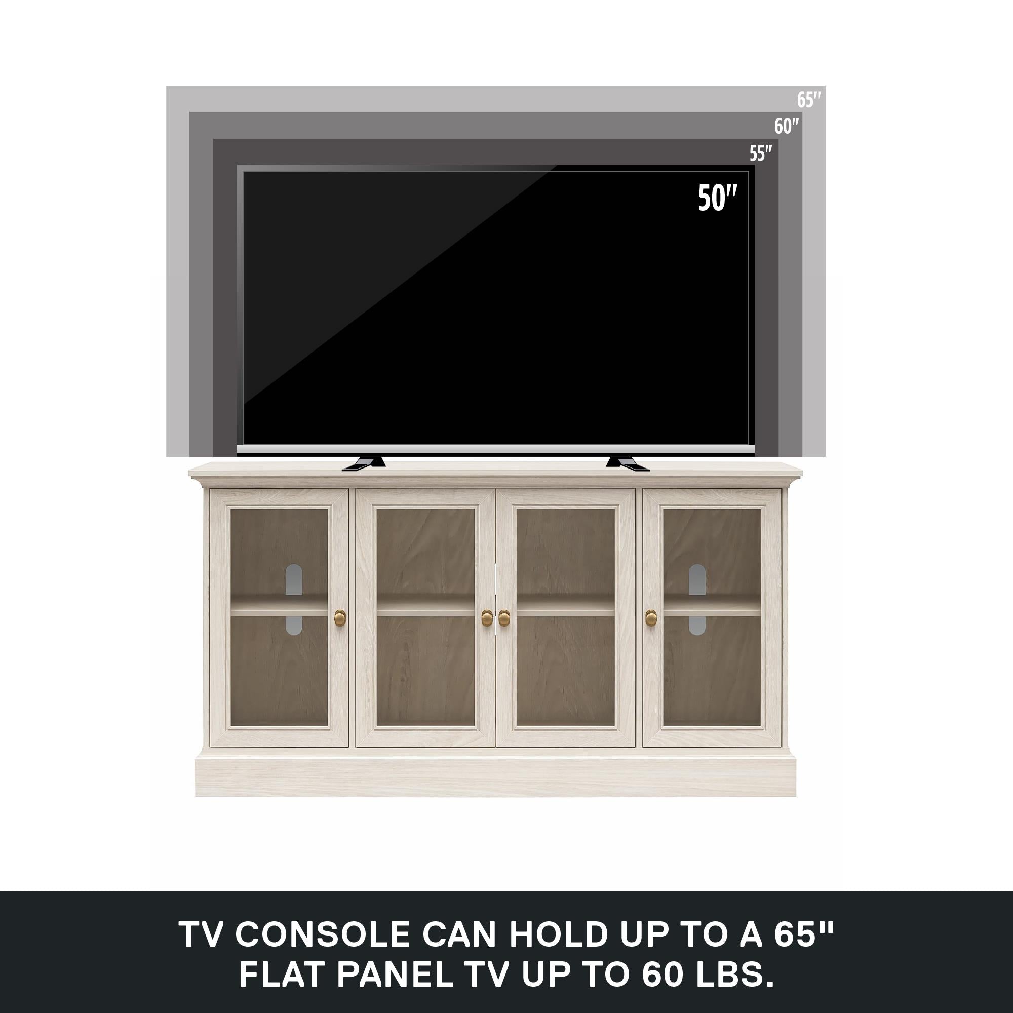Ameriwood Home Everywhere Console for 65" TVs - White Oak