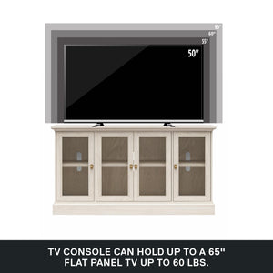 Ameriwood Home Everywhere Console for 65" TVs - White Oak