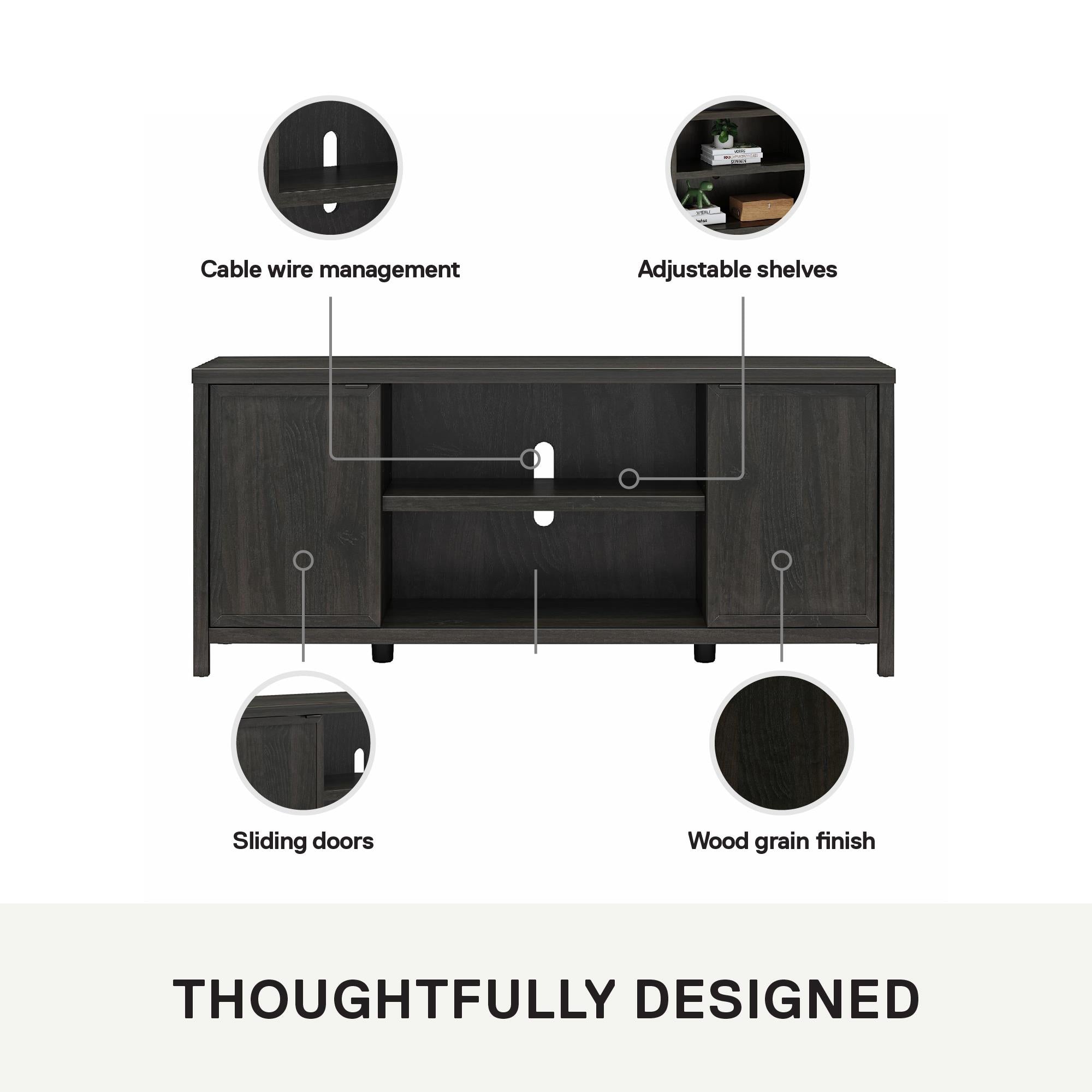 Ameriwood Home Uniluxe TV Console for 65" TVs - Espresso