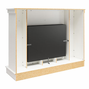 Ameriwood Home Elmcroft Mantel Fireplace TV Stand for TVs up to 65" - White