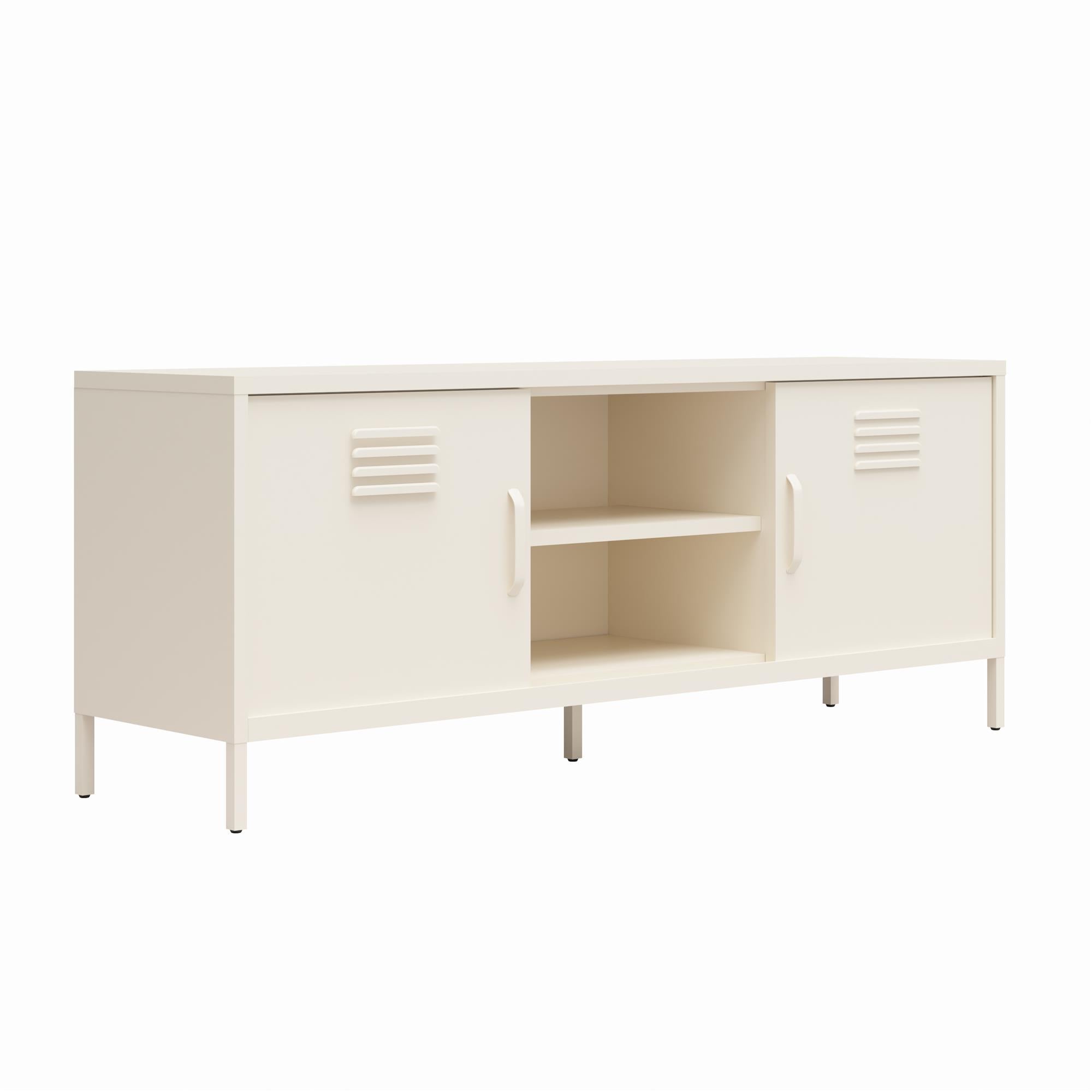 Novogratz Cache Metal Locker-Style TV Stand for TVs up to 65" - Parchment