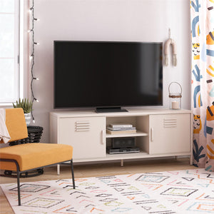 Novogratz Cache Metal Locker-Style TV Stand for TVs up to 65" - Parchment