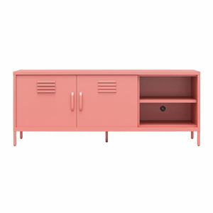 Novogratz Cache Metal Locker-Style TV Stand for TVs up to 65" - Dusty Rose