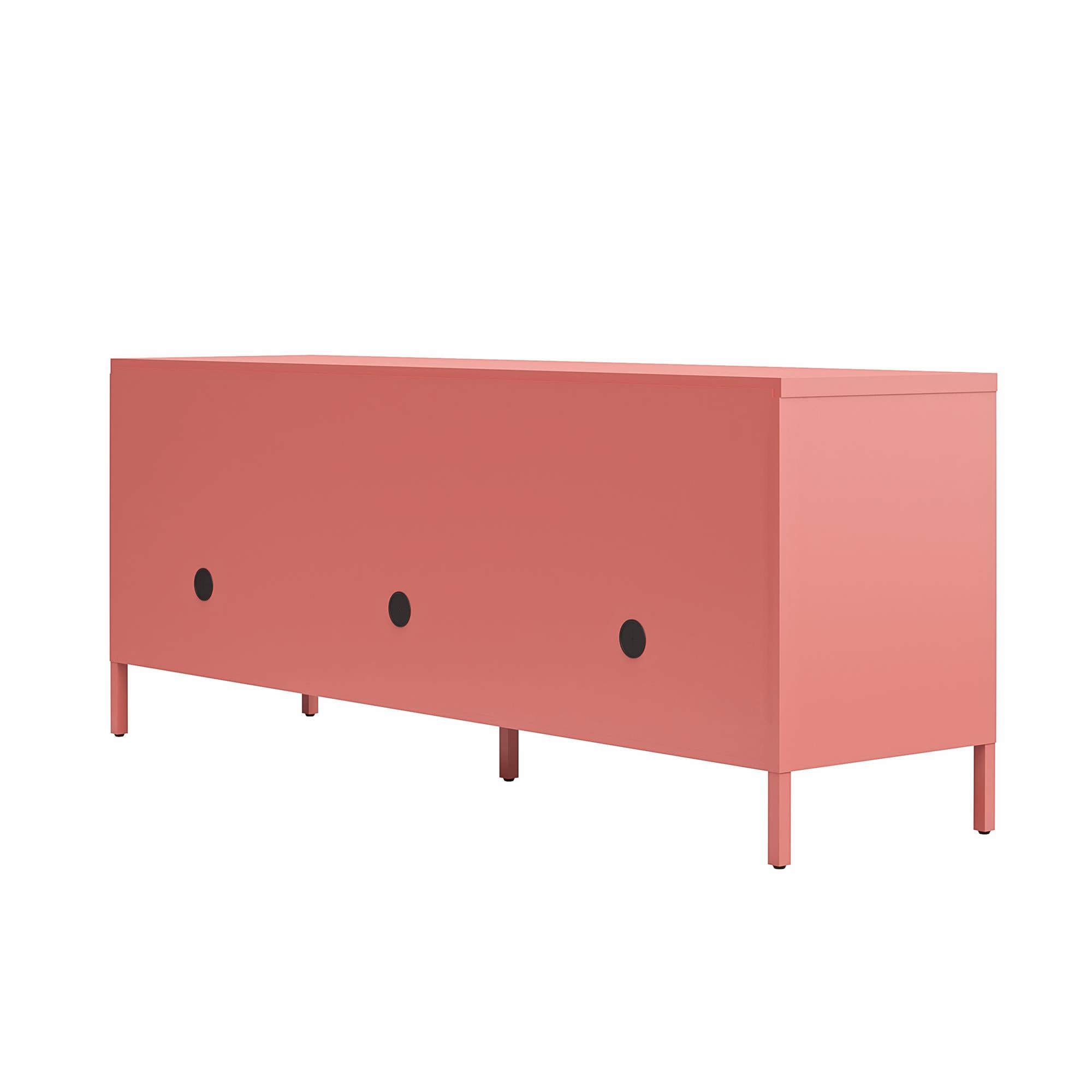 Novogratz Cache Metal Locker-Style TV Stand for TVs up to 65" - Dusty Rose