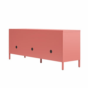 Novogratz Cache Metal Locker-Style TV Stand for TVs up to 65" - Dusty Rose