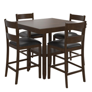 DHP Jerrie 5-Piece Counter Height Dining Set - Espresso