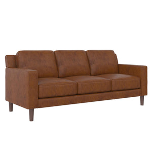 DHP Brynn Sofa - Camel Faux Leather