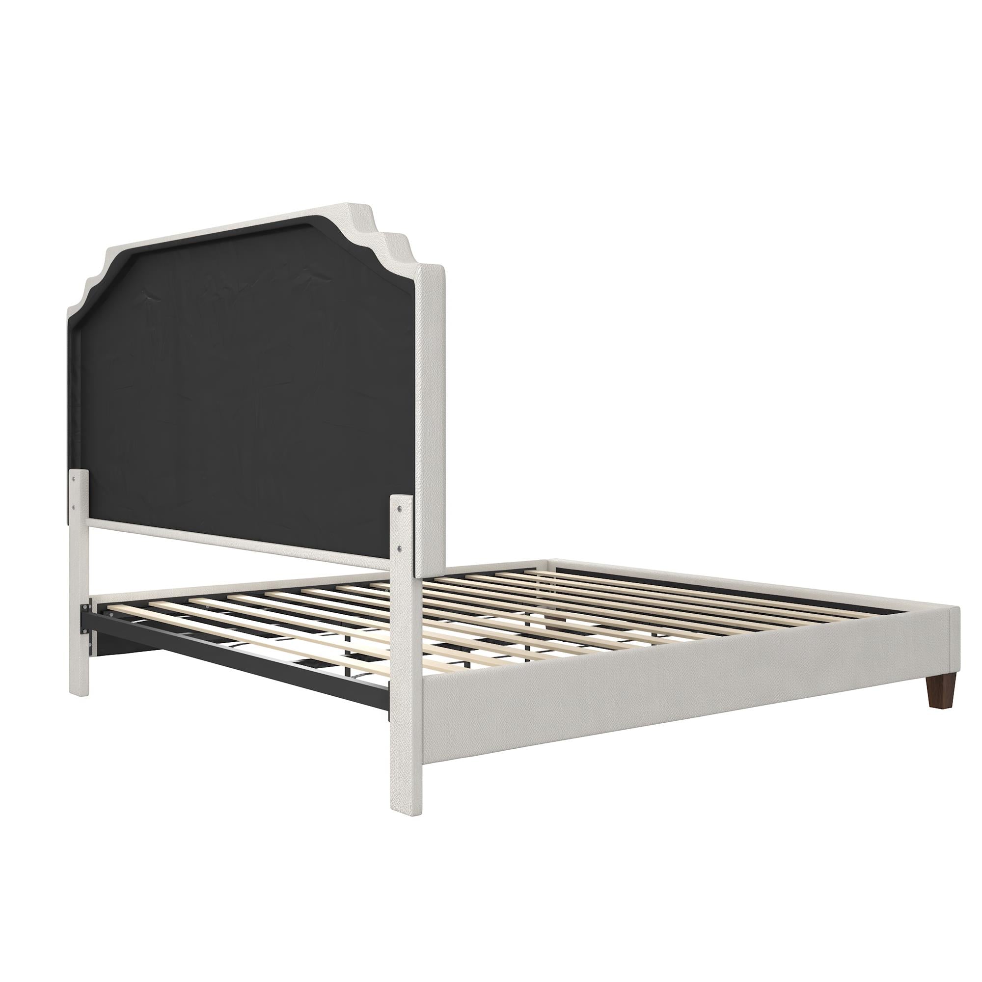 Novogratz Eloise Upholstered  Bed - Ivory - King
