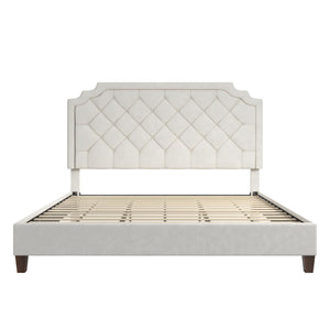 Novogratz Eloise Upholstered  Bed - Ivory - King