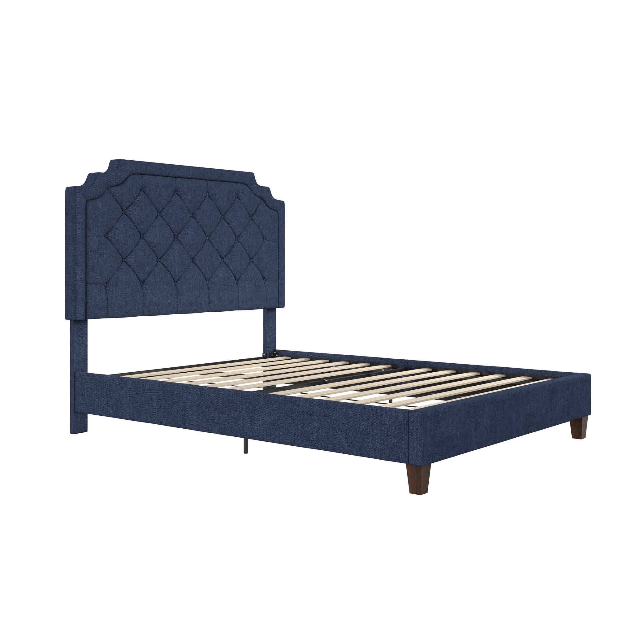 Novogratz Eloise Upholstered  Bed - Navy - Queen