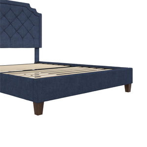 Novogratz Eloise Upholstered  Bed - Navy - Queen