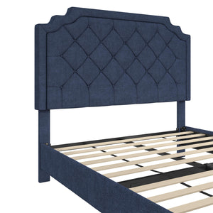 Novogratz Eloise Upholstered  Bed - Navy - Queen