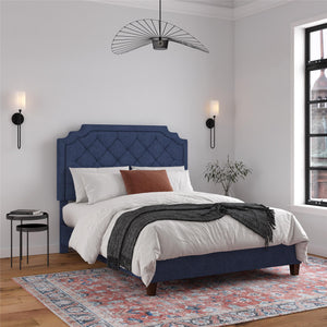 Novogratz Eloise Upholstered  Bed - Navy - Queen