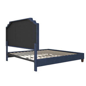Novogratz Eloise Upholstered  Bed - Navy - King