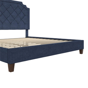 Novogratz Eloise Upholstered  Bed - Navy - King