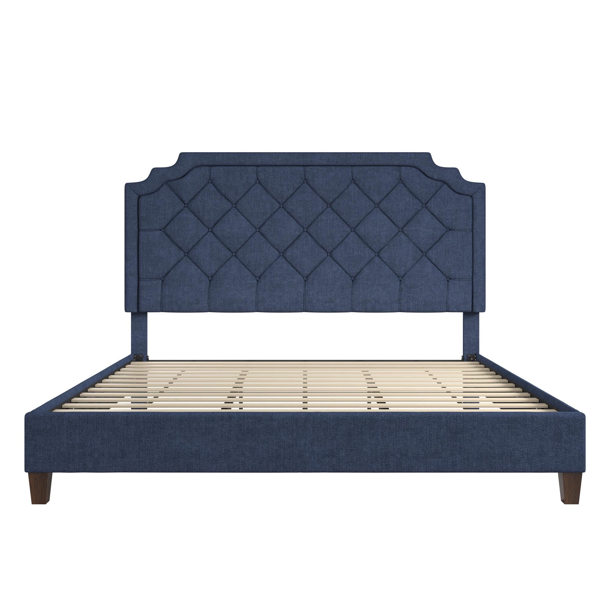 Novogratz Eloise Upholstered  Bed - Navy - King
