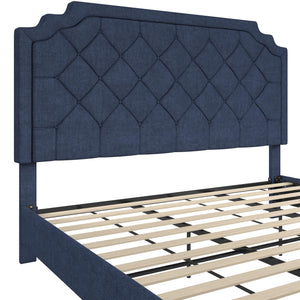 Novogratz Eloise Upholstered  Bed - Navy - King