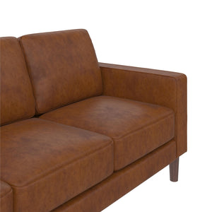 DHP Brynn Sofa - Camel Faux Leather