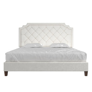 Novogratz Eloise Upholstered  Bed - Ivory - King