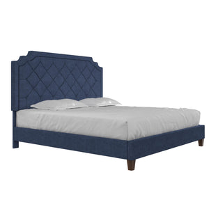 Novogratz Eloise Upholstered  Bed - Navy - King