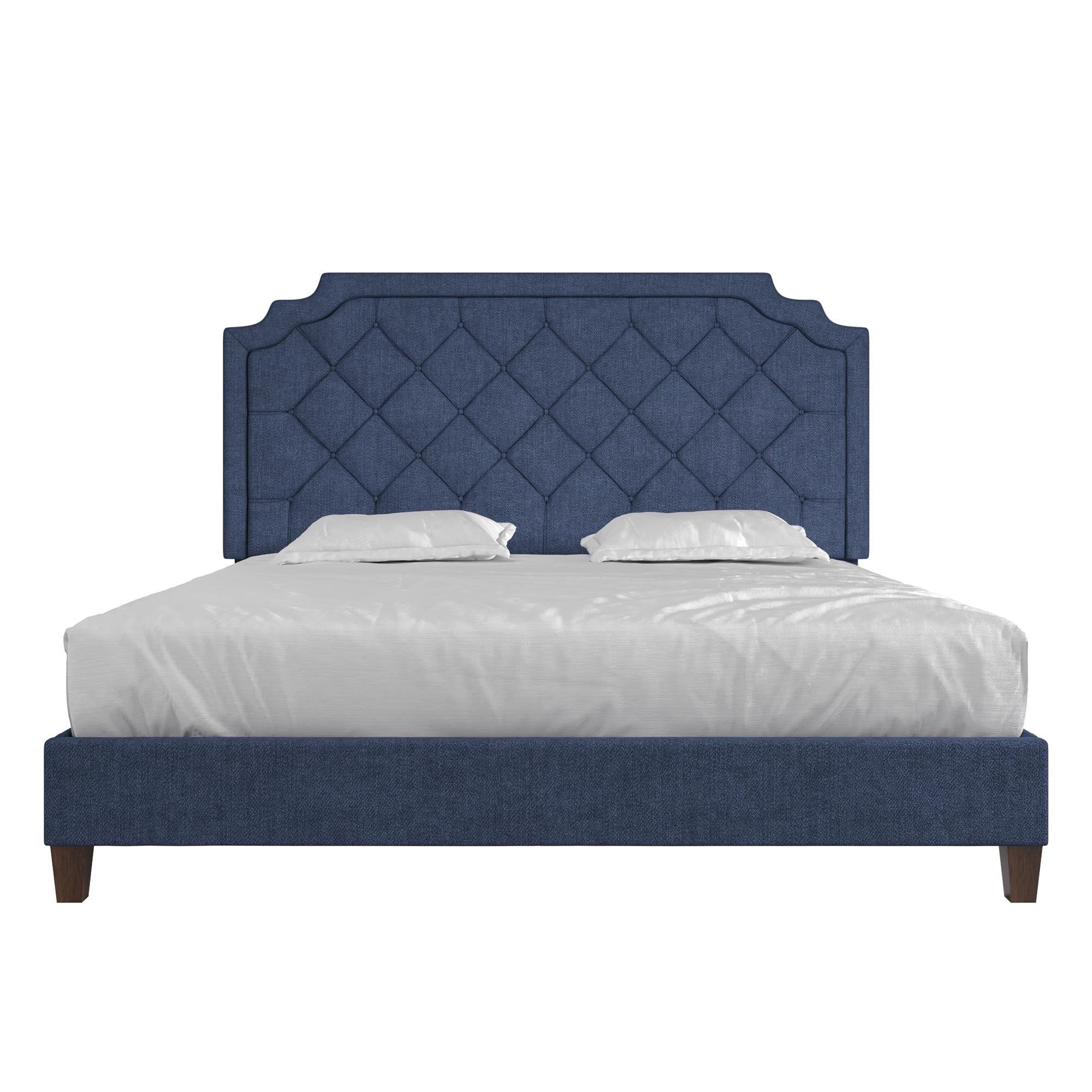 Novogratz Eloise Upholstered  Bed - Navy - King