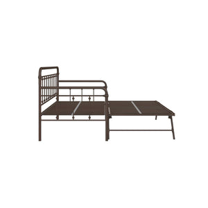 DHP Locky Metal Daybed with Pop Up Trundle - Bronze - Twin-Over-Twin
