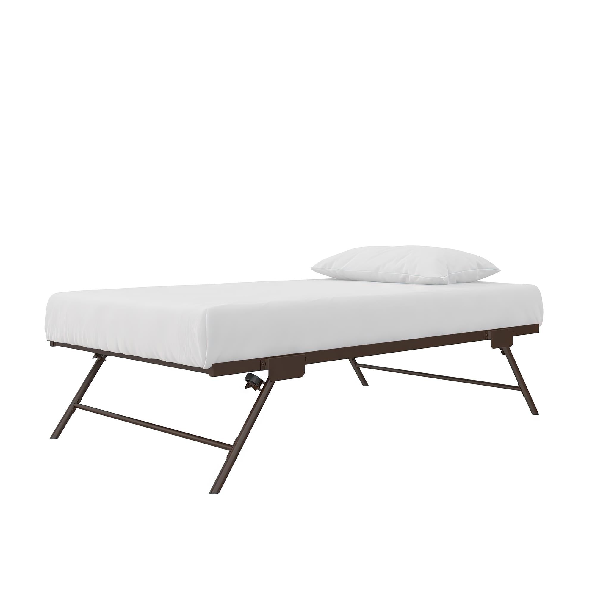 DHP Locky Metal Daybed with Pop Up Trundle - Bronze - Twin-Over-Twin