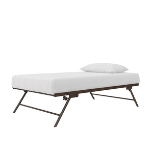 DHP Locky Metal Daybed with Pop Up Trundle - Bronze - Twin-Over-Twin