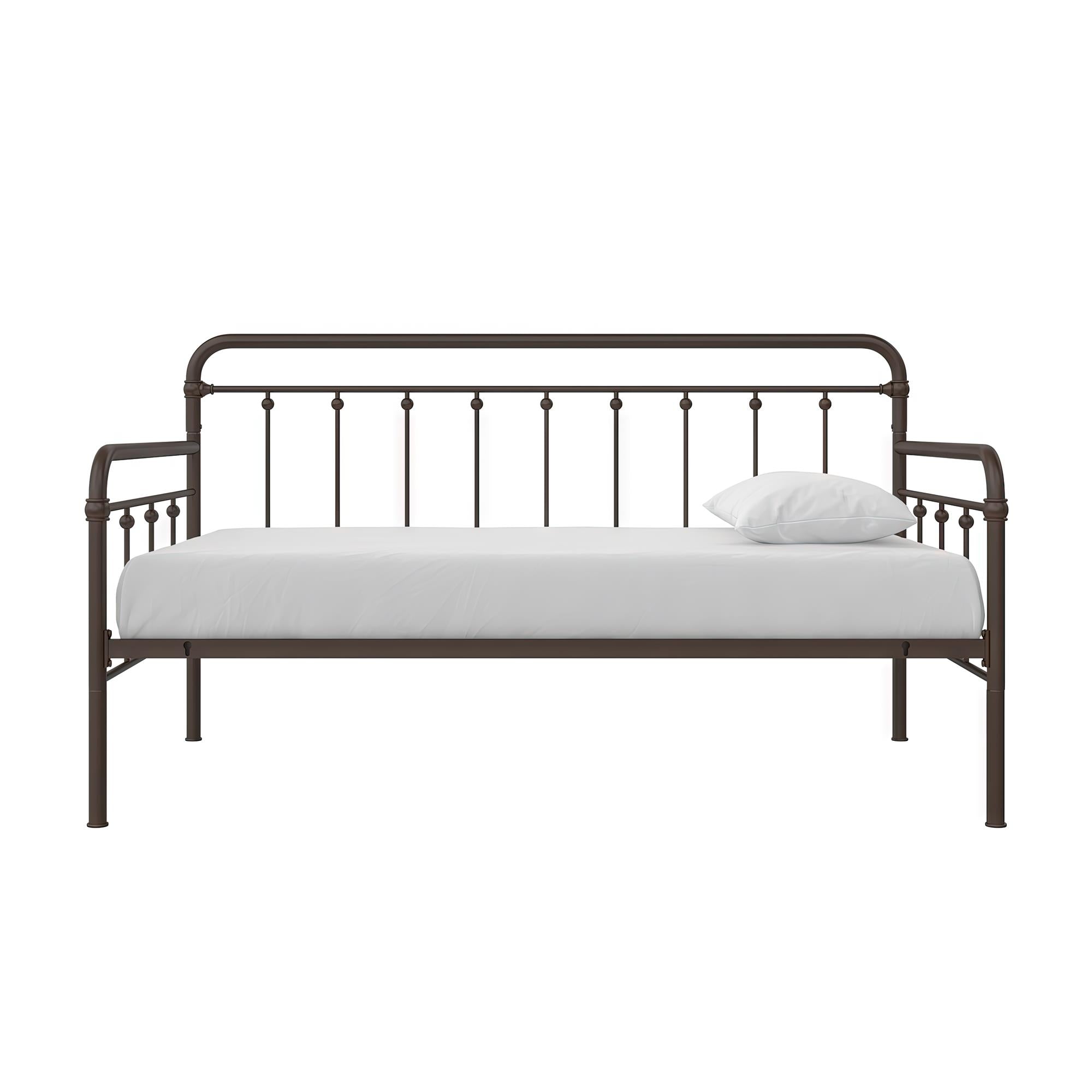DHP Locky Metal Daybed with Pop Up Trundle - Bronze - Twin-Over-Twin