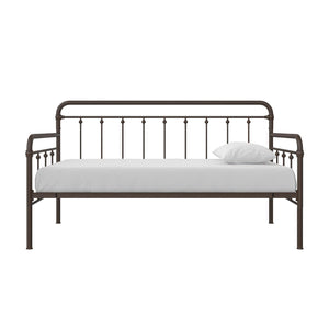 DHP Locky Metal Daybed with Pop Up Trundle - Bronze - Twin-Over-Twin