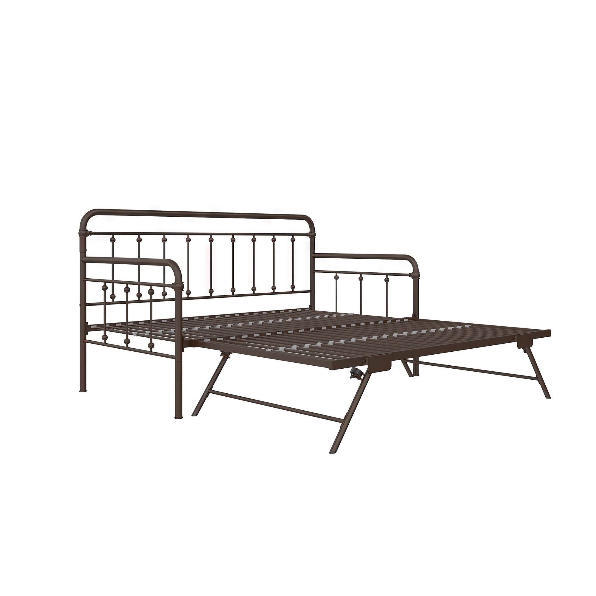 DHP Locky Metal Daybed with Pop Up Trundle - Bronze - Twin-Over-Twin