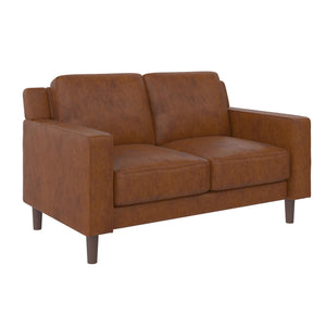 DHP Brynn Loveseat - Camel Faux Leather