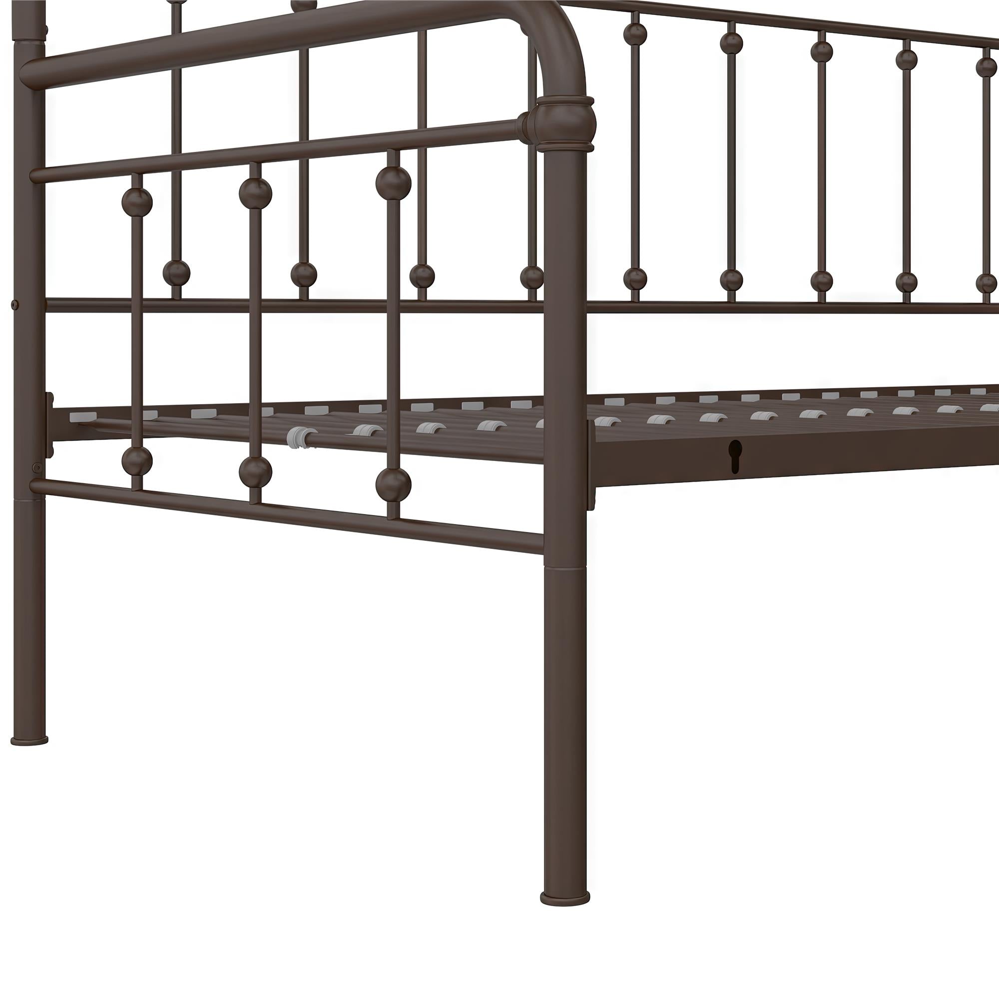 DHP Locky Metal Daybed with Pop Up Trundle - Bronze - Twin-Over-Twin