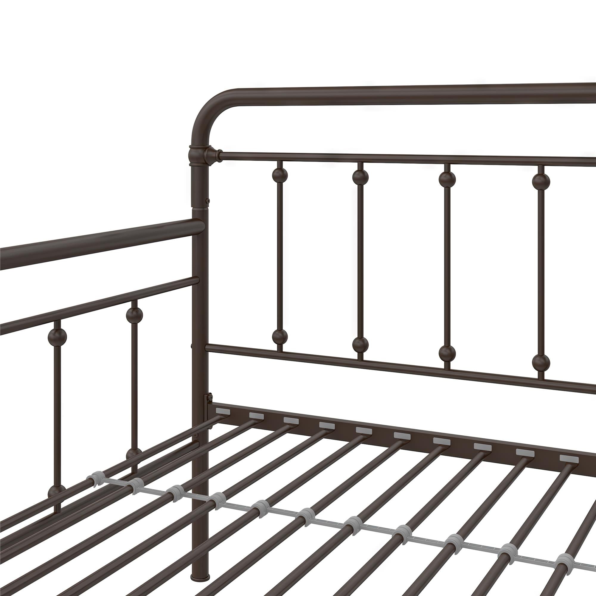 DHP Locky Metal Daybed with Pop Up Trundle - Bronze - Twin-Over-Twin