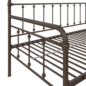 DHP Locky Metal Daybed with Pop Up Trundle - Bronze - Twin-Over-Twin