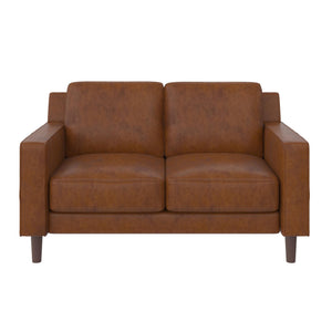 DHP Brynn Loveseat - Camel Faux Leather